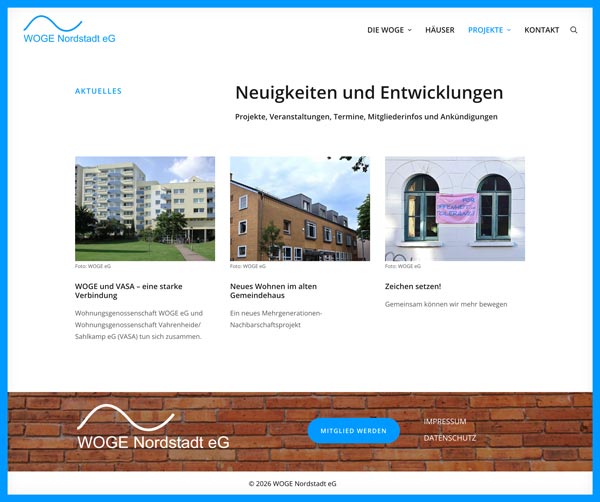 Wohnungsgenossenschaft WOGE Nordstadt - Aktuelles