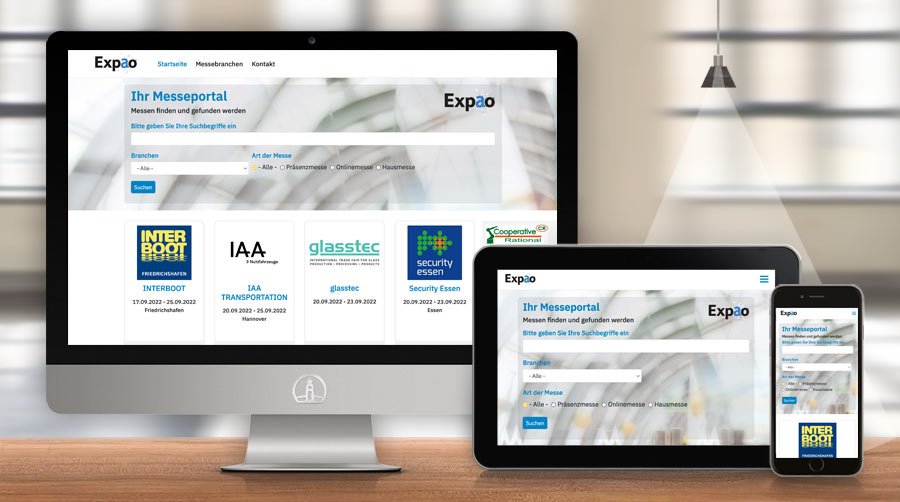 Website EXPAO Messeportal