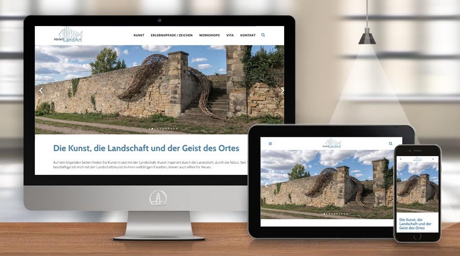 Website Atelier LandArt, Frank Nordiek
